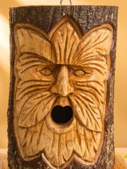 Скворечник подвесной «Старец» дерево Джампинис 20×20×27 см, дерево джампинис