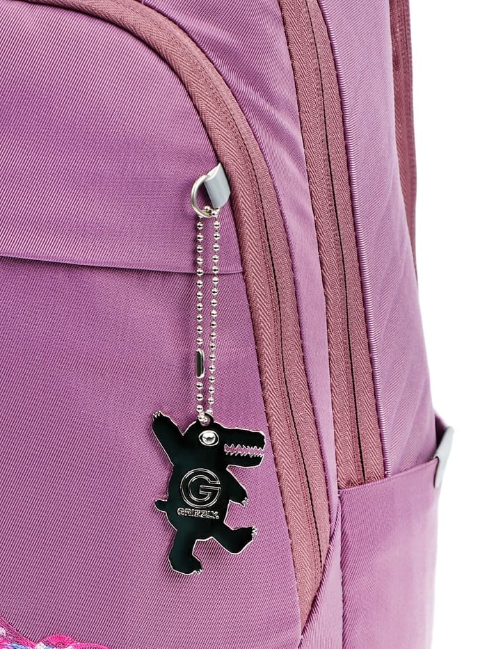 Рюкзак молодежный, эргономичная спинка, Grizzly 540, 40×29×20, отделение для ноутбука, фиолетовый