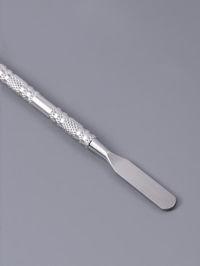 Набор для макияжа, 2 предмета: палитра, спатула, цвет серебристый