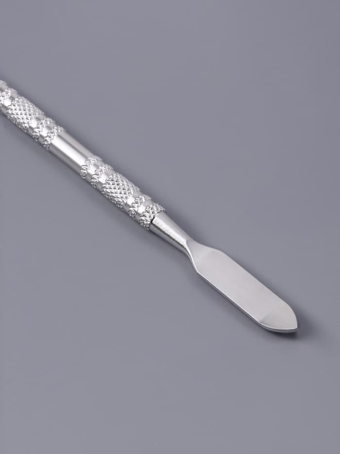 Набор для макияжа, 2 предмета: палитра, спатула, цвет серебристый