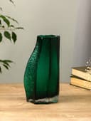 Ваза «Дженис», 25×12×8 см, стекло, зелёная