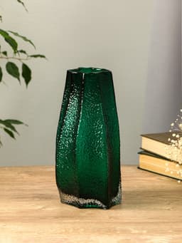 Ваза «Дженис», 25×12×8 см, стекло, зелёная