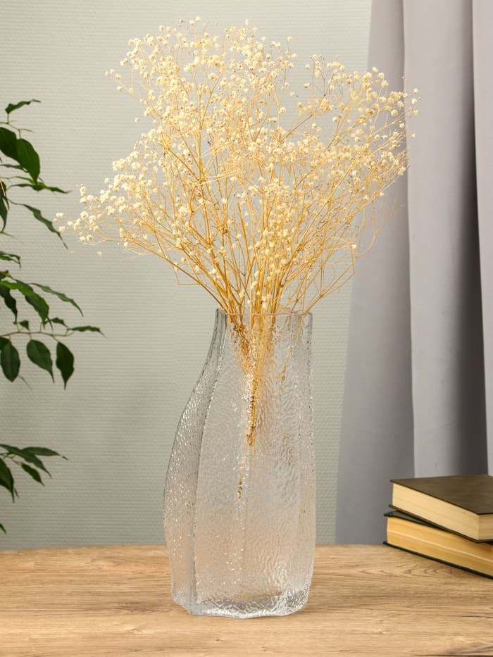 Ваза для цветов «Дженис», 30×13.5×9.5 см, стекло, прозрачная