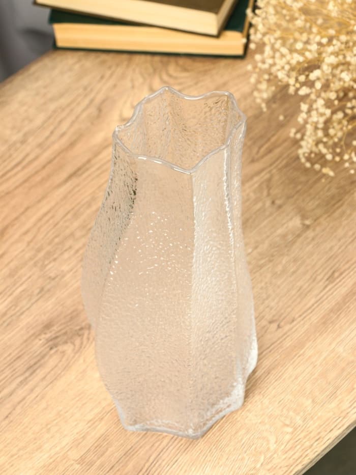 Ваза для цветов «Дженис», 30×13.5×9.5 см, стекло, прозрачная