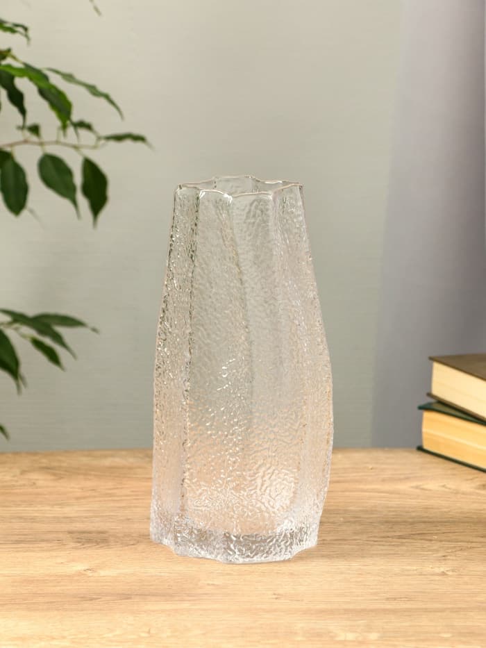 Ваза для цветов «Дженис», 25×12×8 см, стекло, прозрачная