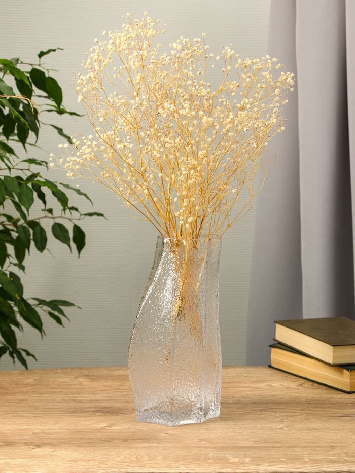 Ваза для цветов «Дженис», 25×12×8 см, стекло, прозрачная