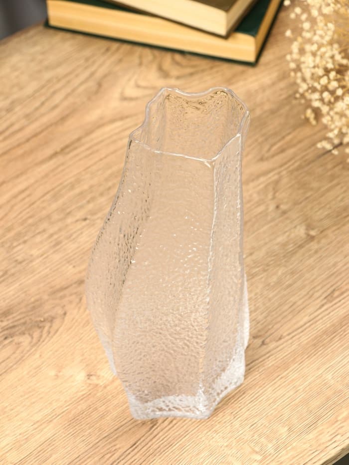 Ваза для цветов «Дженис», 25×12×8 см, стекло, прозрачная