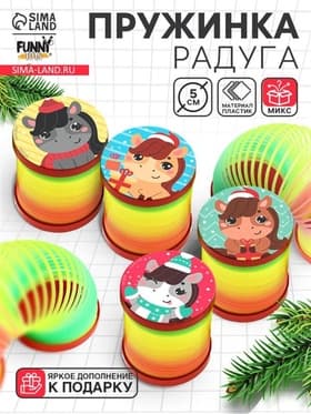 Пружинка радуга «Весёлая лошадь», d=5 см, МИКС