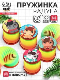 Пружинка радуга «Весёлая лошадь», d=5 см, МИКС