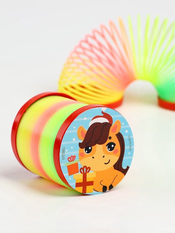 Пружинка радуга «Весёлая лошадь», d=5 см, МИКС