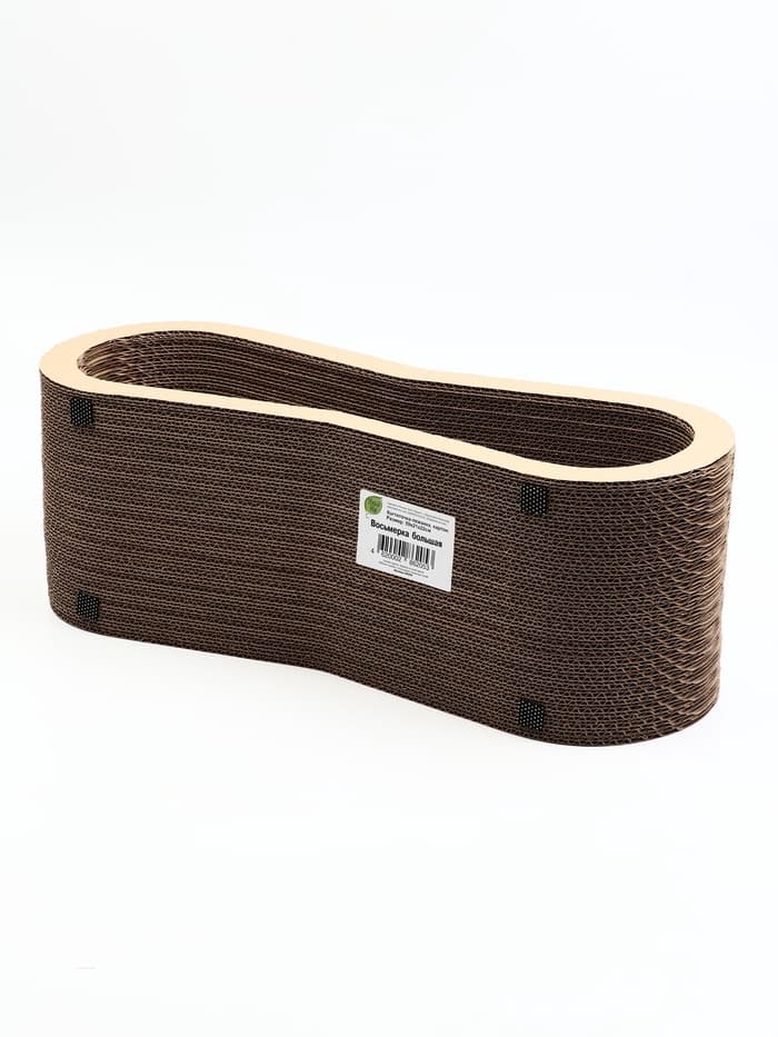 Когтеточка-лежанка «Зверьё Моё» ВОСЬМЕРКА, 59×21×22 см, гофрокартон