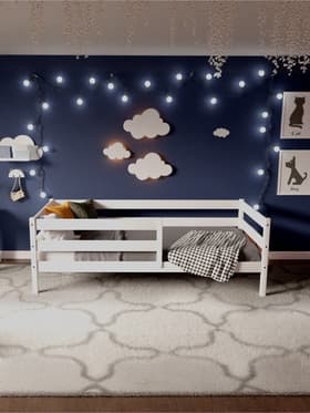 Кровать детская «Софа», с бортиками, без ящиков, 800×1600 мм, цвет белый