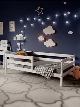 Кровать детская «Софа», с бортиками, без ящиков, 800×1600 мм, цвет белый