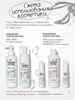 Сыворотка ночная интенсивная Skinny Teeny для проблемной кожи лица, 30 мл