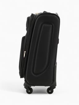 Чемодан на колёсах Royalbag маленький 46 л (S), на молнии, с увеличением, кодовый замок, 4 колеса, чёрный