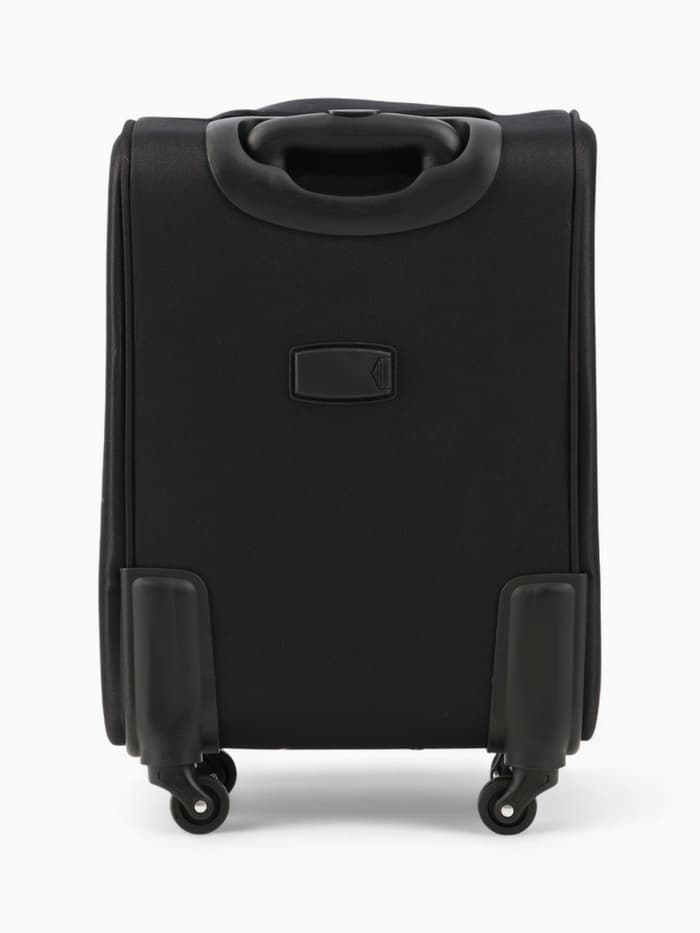 Чемодан на колёсах Royalbag маленький 46 л (S), на молнии, с увеличением, кодовый замок, 4 колеса, чёрный