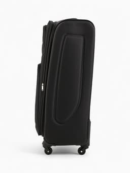 Чемодан на колёсах Royalbag большой 104 л (L), на молнии, с увеличением, кодовый замок, 4 колеса, чёрный