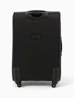 Чемодан на колёсах Royalbag большой 104 л (L), на молнии, с увеличением, кодовый замок, 4 колеса, чёрный