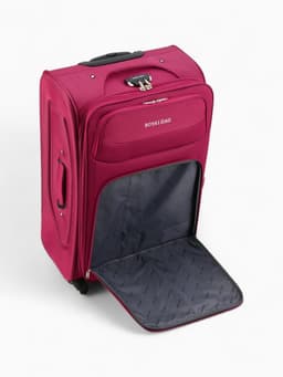 Чемодан на колёсах Royalbag большой 104 л (L), на молнии, с увеличением, кодовый замок, 4 колеса, розовый