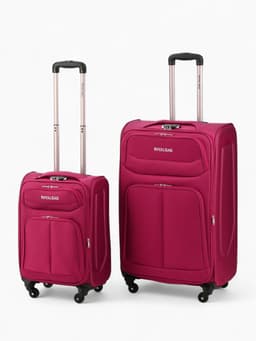 Чемодан на колёсах Royalbag большой 104 л (L), на молнии, с увеличением, кодовый замок, 4 колеса, розовый