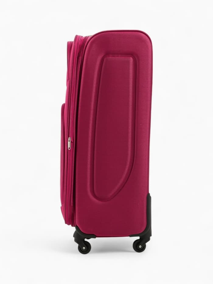 Чемодан на колёсах Royalbag большой 104 л (L), на молнии, с увеличением, кодовый замок, 4 колеса, розовый