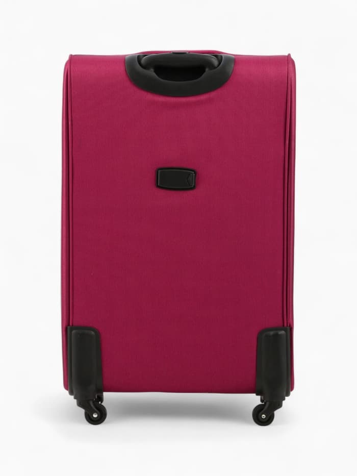 Чемодан на колёсах Royalbag большой 104 л (L), на молнии, с увеличением, кодовый замок, 4 колеса, розовый