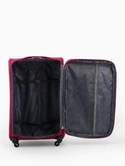 Чемодан на колёсах Royalbag большой 104 л (L), на молнии, с увеличением, кодовый замок, 4 колеса, розовый