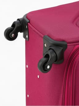 Чемодан на колёсах Royalbag большой 104 л (L), на молнии, с увеличением, кодовый замок, 4 колеса, розовый