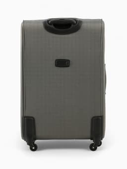 Чемодан на колёсах Royalbag большой 104 л (L), на молнии, с увеличением, кодовый замок, 4 колеса, серый