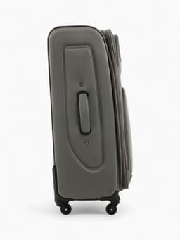 Чемодан на колёсах Royalbag большой 104 л (L), на молнии, с увеличением, кодовый замок, 4 колеса, серый