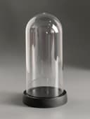 Купол-клош на подставке пластик, 9.5×9.5×19 см