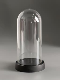 Купол-клош на подставке пластик, 9.5×9.5×19 см