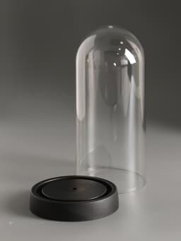 Купол-клош на подставке пластик, 9.5×9.5×19 см