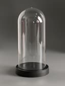 Купол-клош на подставке пластик, 10.8×10.8×21.5 см