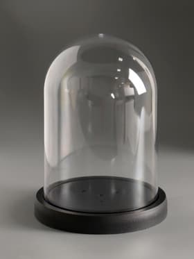 Купол-клош на подставке пластик, 14×14×19 см