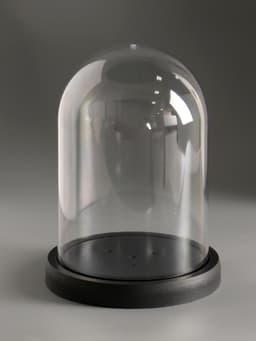 Купол-клош на подставке пластик, 14×14×19 см