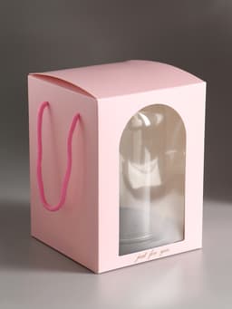 Купол-клош на подставке пластик, 14×14×19 см