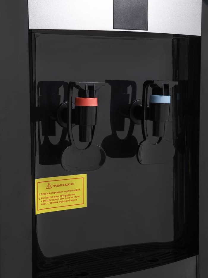 Кулер для воды AquaWork AW 16LDR, 700 Вт, нагрев, охлаждение до 12º С, 2 крана, серебристо-чёрный