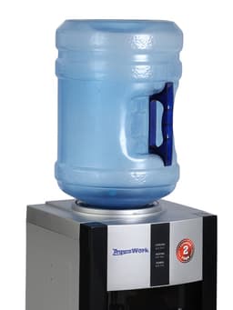 Кулер для воды AquaWork AW 16LDR, 700 Вт, нагрев, охлаждение до 12º С, 2 крана, серебристо-чёрный