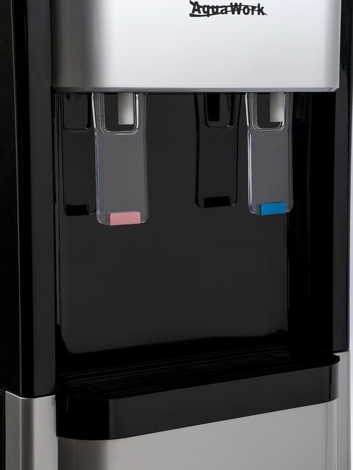 Кулер для воды AquaWork J-41LDS, 450 Вт, нагрев, охлаждение до 12º С, нижняя загрузка, серый