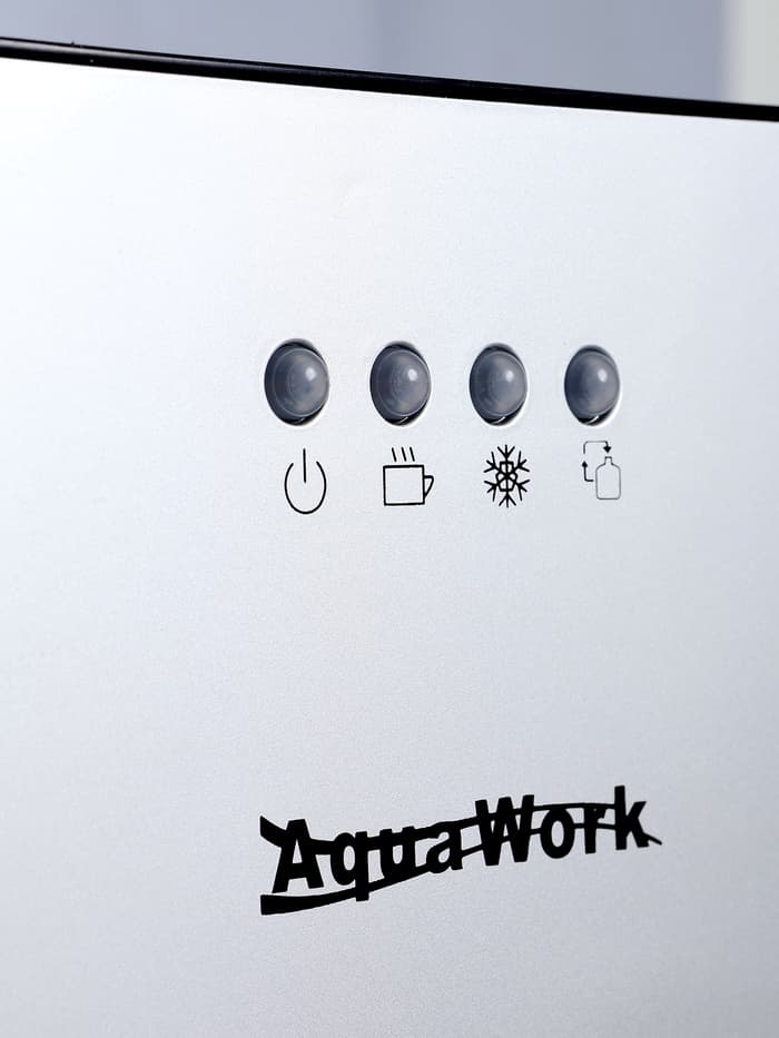 Кулер для воды AquaWork J-41LDS, 450 Вт, нагрев, охлаждение до 12º С, нижняя загрузка, серый