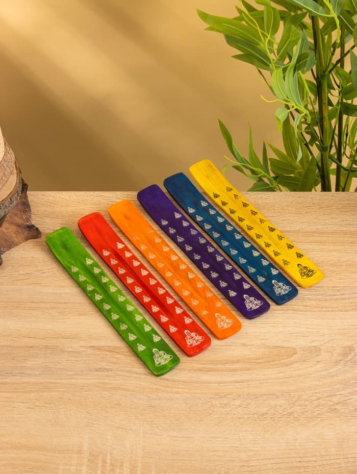 Подставка под благовония «Будда», 25.5 см, дерево, МИКС