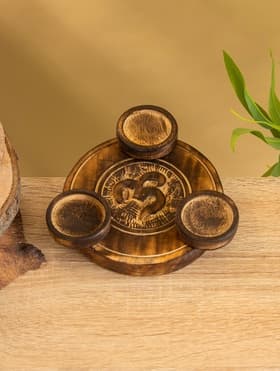 Подставка под благовония «Ом», 16.5 см, дерево