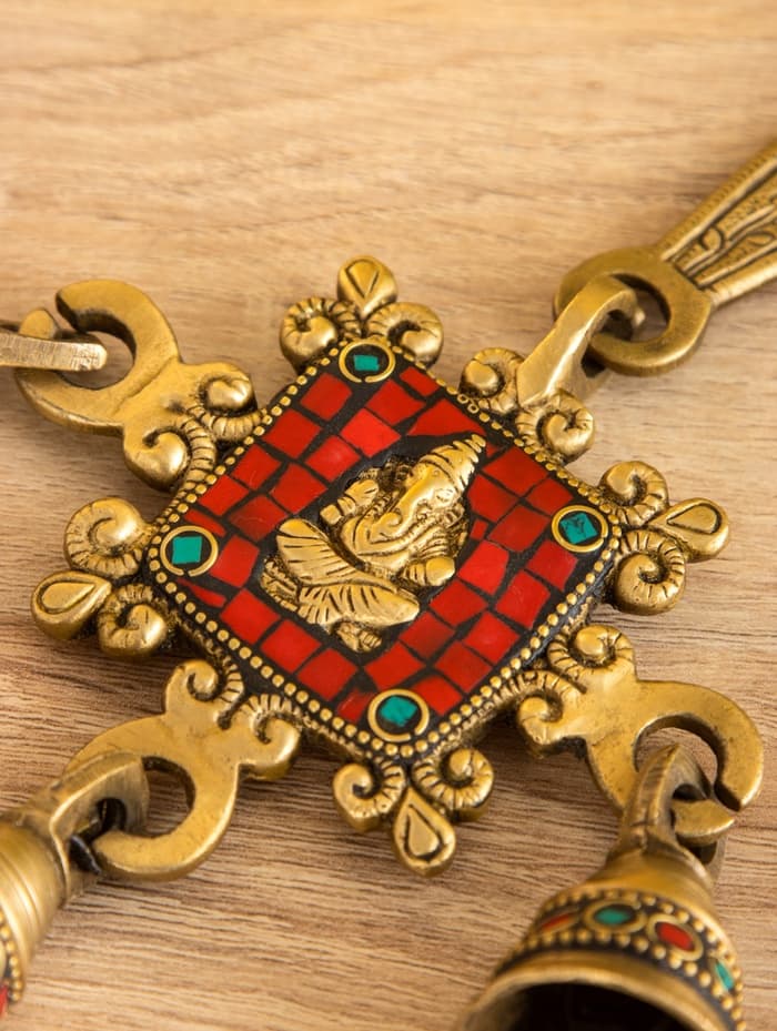 Сувенир подвеска «Ганеша», 18.5×11 см, латунь