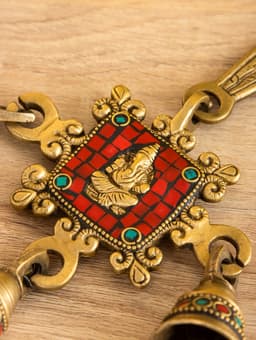 Сувенир подвеска «Ганеша», 18.5×11 см, латунь