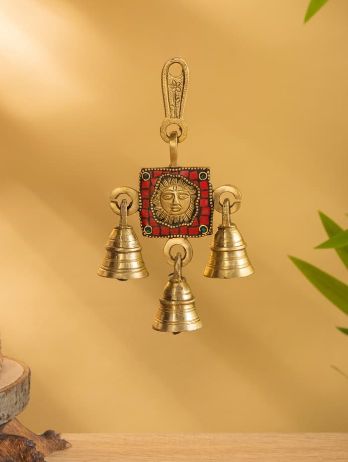 Сувенир подвеска «Солнце», 16×8.5 см, латунь