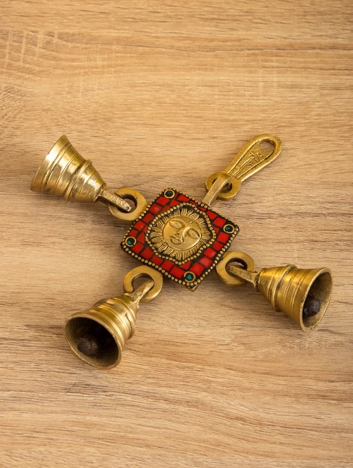 Сувенир подвеска «Солнце», 16×8.5 см, латунь