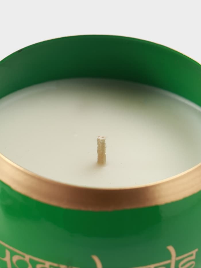 Свеча в чаше Yoga heal the soul, 200 г, 8.5×7 см, соевый воск, зелёная