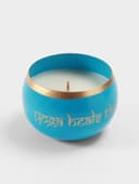 Свеча в чаше Yoga heal the soul, 200 г, 8.5×7 см, соевый воск, голубая