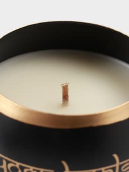 Свеча в чаше Yoga heal the soul, 200 г, 8.5×7 см, соевый воск, чёрная